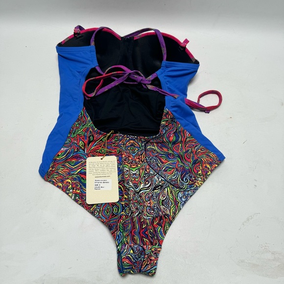 NWT BLUMOSS ZENANA HALTER MAILLOT ONE-PIECE SWIMSUIT - Picture 13 of 15